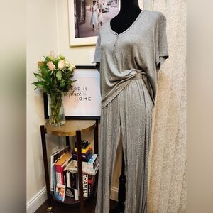 😍 NWT Bebe Charcoal Ribbed Lounge Set L/XL